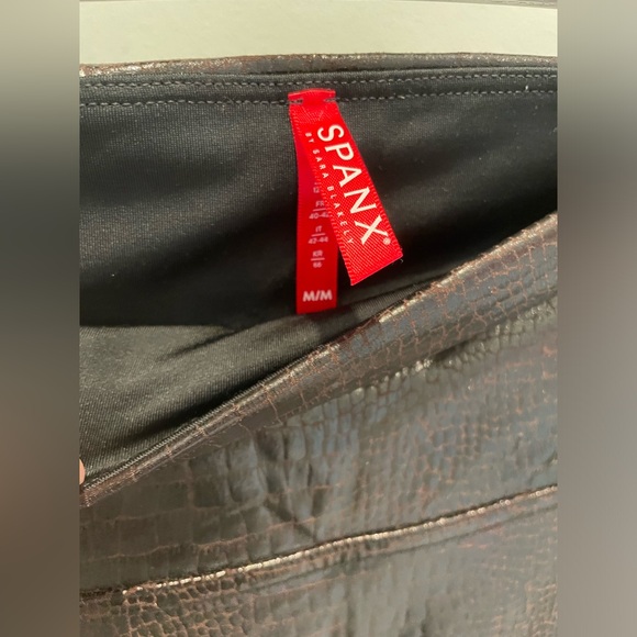 SPANX® Croc Embossed High Waist Faux Leather Leggings - Picture 6 of 6